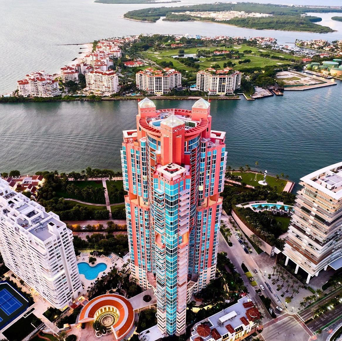 Miami - The Portofino is one of the most recognizable and iconic buildings on Miami Beach