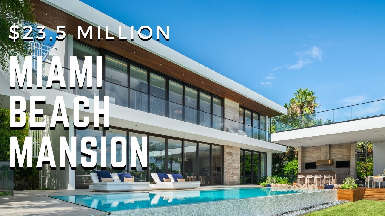image 0 Tour The Newest Modern Mansion In Miami Beach Offered At $23.5 Million